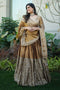 Desirable Designer bronze Color Georgette Embroidery Work Lehenga Choli for bride