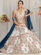 white color Heavy Work Silk Jardosi Work Lehenga Choli For Women