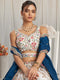 white color Heavy Work Silk Jardosi Work Lehenga Choli For Women
