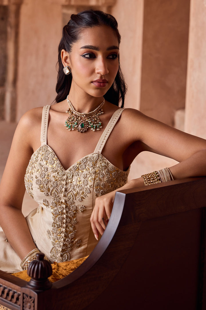 Velvet Mirror white color Salwar Suits Online
