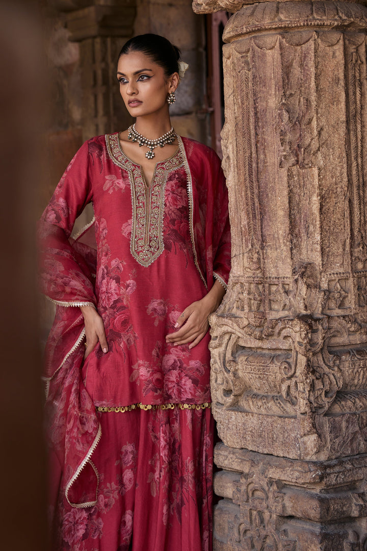 red Color Creative Designer Festival Wear Salwar Kameez
