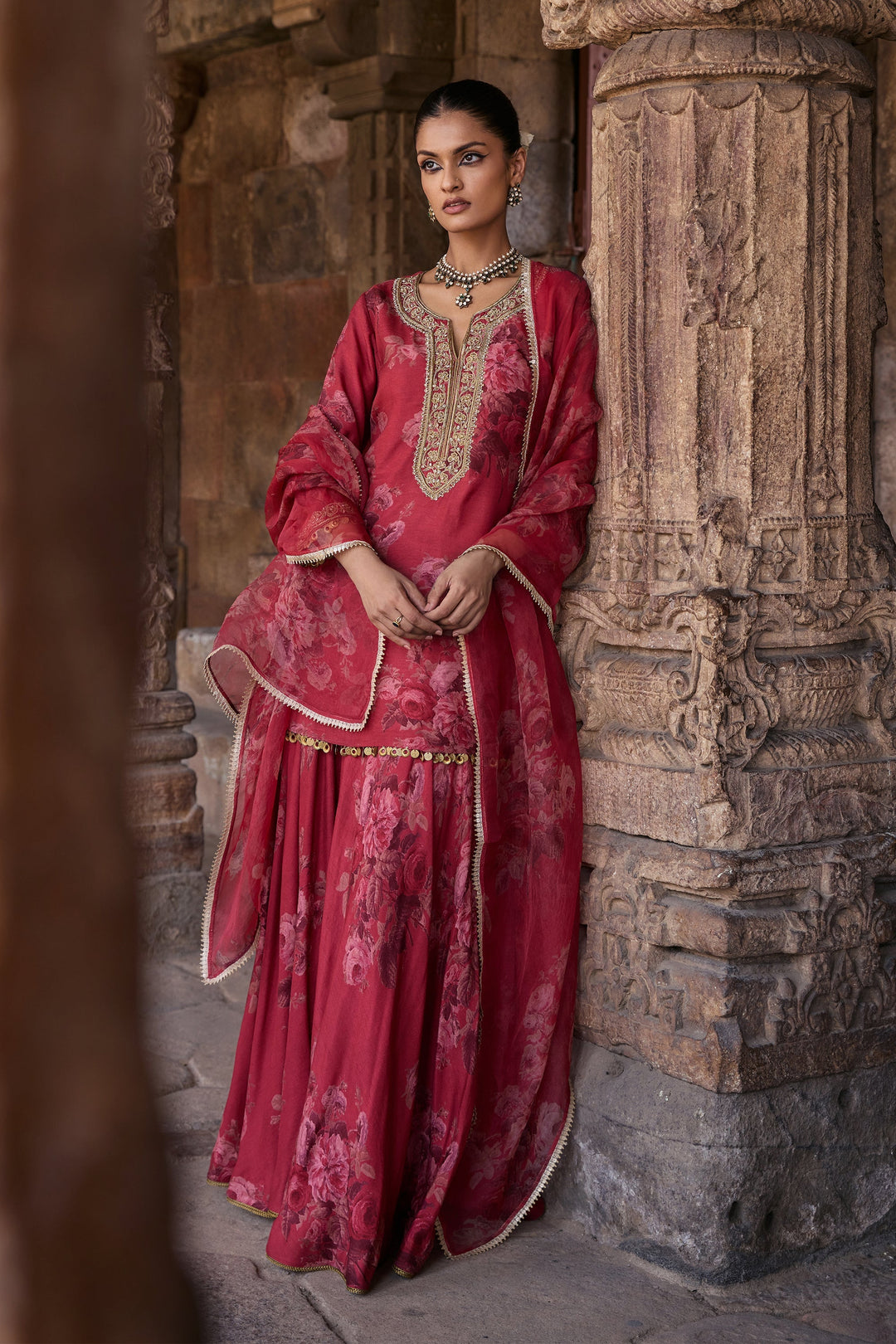 red Color Creative Designer Festival Wear Salwar Kameez