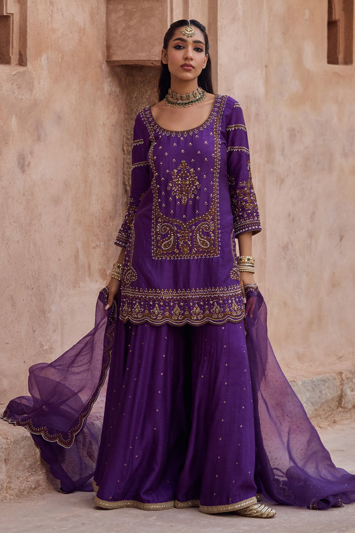 purple Color Designer Party Wear Bollywood Salwar Gown