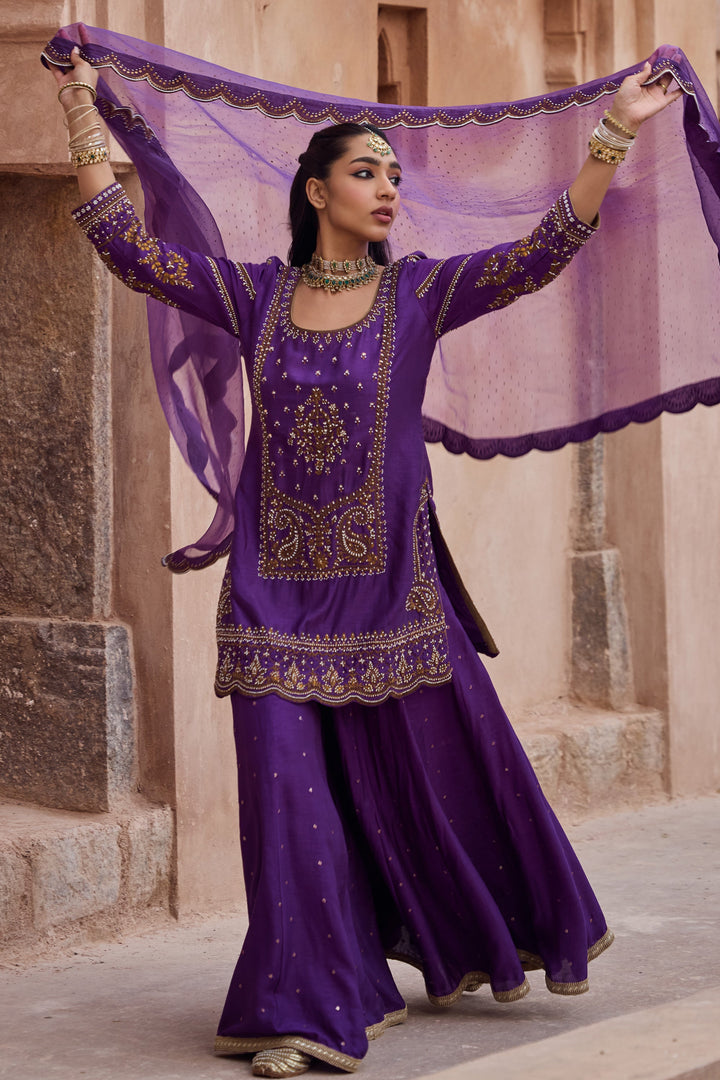 purple Color Designer Party Wear Bollywood Salwar Gown