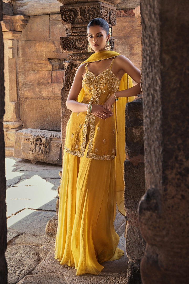 yellow Color Designer Embroidery Work Salwar Suits Online