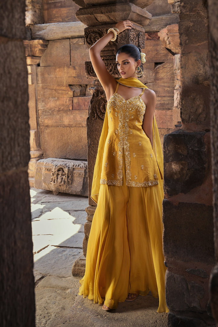 yellow Color Designer Embroidery Work Salwar Suits Online