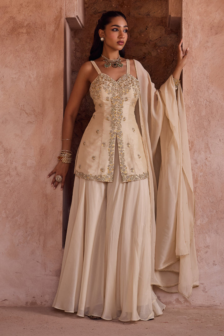 Velvet Mirror white color Salwar Suits Online